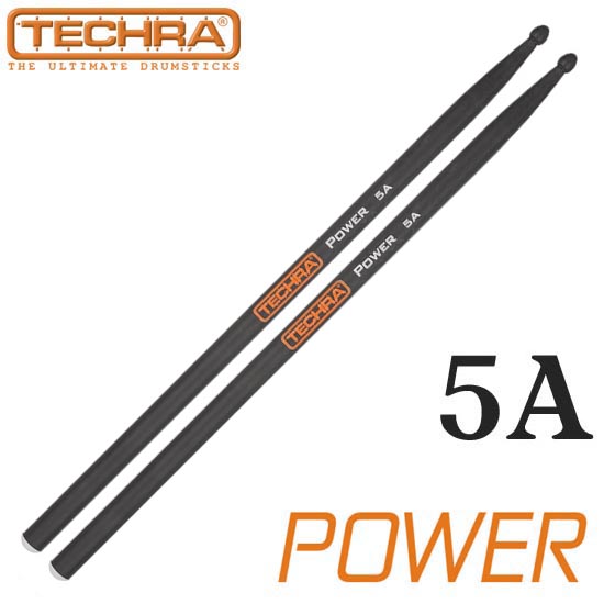 [★드럼채널★] Techra Power series 5A Drum Stick (Gloss Fiber)