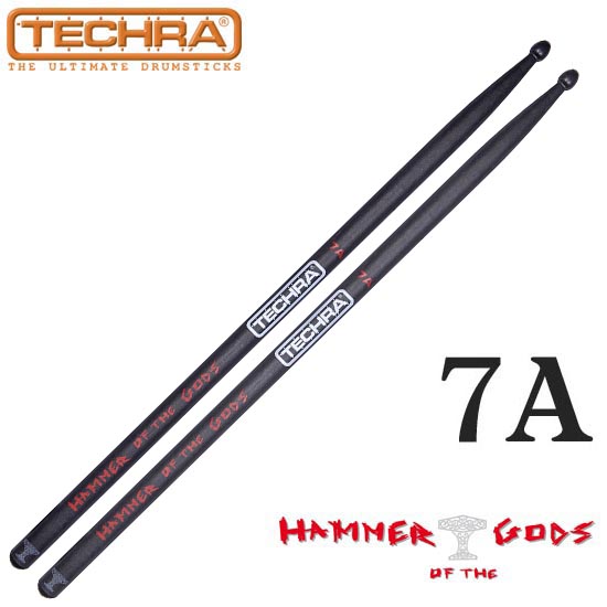 Techra Hammer of the gods 7A 드럼스틱 (Carbon Fiber)