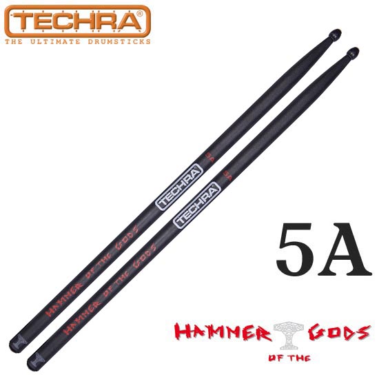 Techra Hammer of the gods 5A 드럼스틱 (Carbon Fiber)