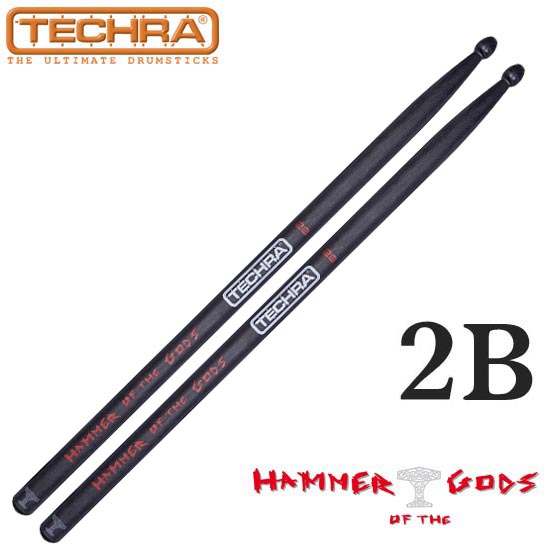 Techra Hammer of the gods 2B 드럼스틱 (Carbon Fiber)